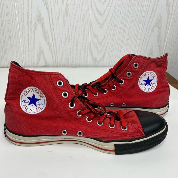 Converse Red Unisex High Top Shoes Men’s Size 9